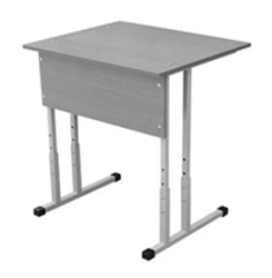 Single-seat pupil's table, height adjustable