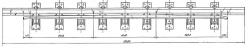 Crosstie rail with counter rail of P65 type 1/11 (project 2802.04.000A/-01/-02/-03)