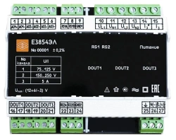 Three-channel AC current and voltage measuring transducer E3854EL