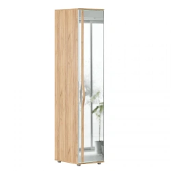 Marta-2 LD.406030.000 Single-leaf mirrored cupboard (Golden Oak/White)