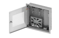 Flat telecommunication built-in cupboard with radio transparent door ??-???
