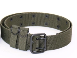 Beige coloured belt for military men