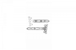 LTM T-shaped oblique plate with angular stability right/left (for screws 2,0/2,3 mm)