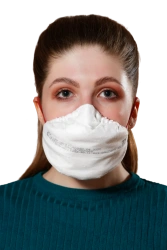 Filtering half-mask for protection against aerosols with additional protection against vapours and gases "Respirator "Lepestok-2