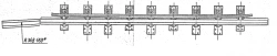 Cross rail with counter rail of the project 2802.04.000-02