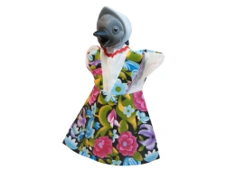 White-footed Magpie glove doll