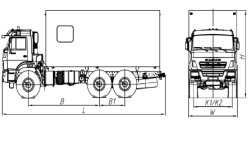 Special van truck, model 675430-10, on chassis KAMAZ 43118-50, according to TU 29. 10. 59-002-63119966-2017