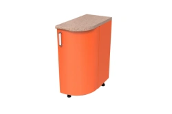 Kitchen corner side table KS-01 radius closed side MDF left side