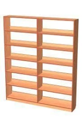 Wooden archive shelving unit