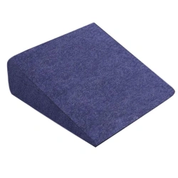 Wedge-shaped cushion made of multilayer barrier fabric with polyurethane and/or polyvinylchloride coating, inner filling n