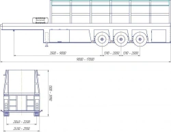 Semi-trailer-panel carrier inlouder PP-3-3, type PR3, modification 92295-0000010-05. Axial unit AGOS-3-GT7-00.00.000-01.