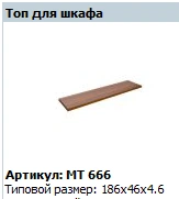 "Master" Cabinet top article MT 666