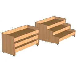 Children's three-tier bed