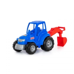 Tractor "Champion" (blue) with shovel (in net), article number 84736