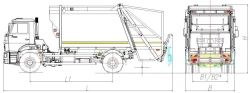 Rear-loading rubbish truck model MK-4543-05