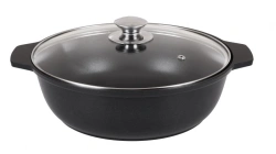 Cast aluminium 3L roasting pan (with non-stick coating) TM Kukmara, with glass lid, "Tradition" line