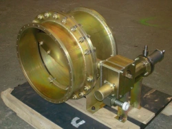 Pneumatically actuated ventilating impermeable shutter DN500