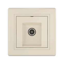 CADUCEUS ALING PRESTIGE Single flush-mounted aerial TV/FM socket, beige, art. 612I.999