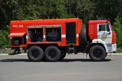 Fire pumping station PNS-200, type 58815K43118, modification PNS-200, on chassis KAMAZ-5350-D5
