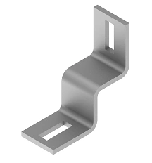 BSUS universal fixing, with overall dimensions 95x40x95, metal thickness 5,0 mm, stainless steel grade AISI 304.
