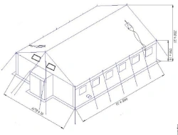 Unified sanitary barrack tent USB-56(O)