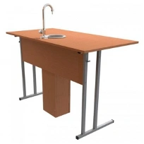 Pupil laboratory table for physics, chemistry and biology classrooms on metal frame Art. 00070