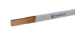 Copper wire of round or rectangular cross-section insulated with heat-resistant enamel and two layers of glass filament winding