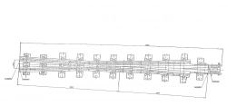 Cross member of type P65 grade 1/11 of radii 900 m and 430 m of project 2851.03.000-01