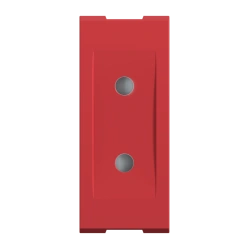 CADUCEUS ALING MODE Flush-mounted socket without grounding with blinds 10A, 250V~, 1M, red, item 652.0. 652.4