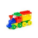 Construktor - Steam engine with one carriage, Item 2037.