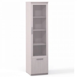 F9W Cupboard 1dv. glass, 1dv. panel, shelves, panel from the set of cabinet furniture "Flash".
