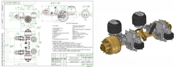 Axle carrier MT-2900034-1850-PD (high-frame, pneumatic, single-axle, 12.0 tonnes, with axle lifting mechanism)