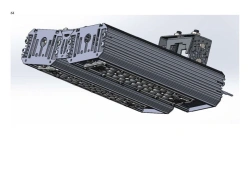 LED luminaire "Industrial Design MTM IoT" CUBIC 100 Series Two modules 10 degree side connection Mounting 42m UZC