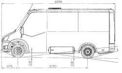 Chassis GAZelle NEXT, Modification A60R45, LPG gas engine