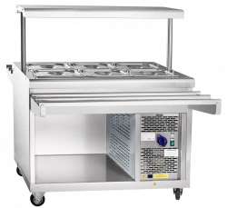 Refrigerated high-temperature display counter with neutral cabinet ???(?)-70??-??
