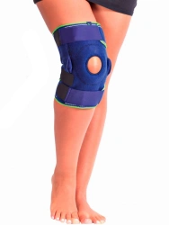 Knee joint bandage with silicone pelotome