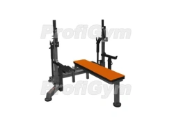 PL-0040-F. Powerlifting jacking bench with bench and safety stops