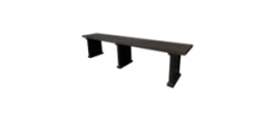 Bench on rectangular legs without backrest 2,0 m