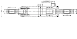 Hydraulic cylinder 1163.00.00.00.00 (63x40-630(-700), mm), 16MPa