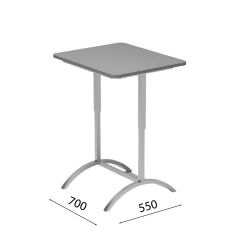 Pupil's table 1-seat adjustable, r.g 5-7. Item No. TMSU13/3