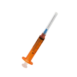 Single-use three-detail sterile injecting syringe with Luer-Lok tip, light-protected, 2 ml capacity with