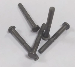Flat-rounded rivet bolt rods made of titanium alloy OST 1 12337-78