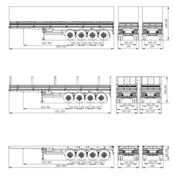 Special semi-trailer for transportation of oversized cargoes, UST brand, type 946520, mod. 946520-A1-01, 946520-A1-02, 946520-A1