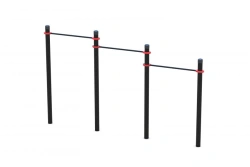 Bars of different levels made of four support posts and three bars