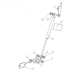 Device for smooth lowering of the tailgate for MITSUBISHI L200 (2016-2019; 2019-)