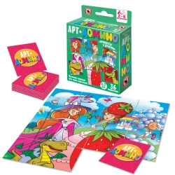 Art-dominoes. Board card game "Princesses and dragons"