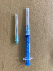 Injection syringe for single use, three-detailed, sterile type "Luer", with needles, version - 18 B "Luer" 2 A "Luer" type, with