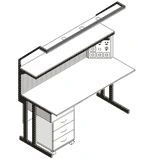 Desk for radio mechanics and radio fitter