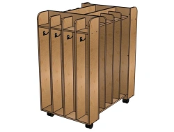Floor towel rack, plywood (paint), 16 cells/ SD63
