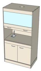 Fume extraction cabinet